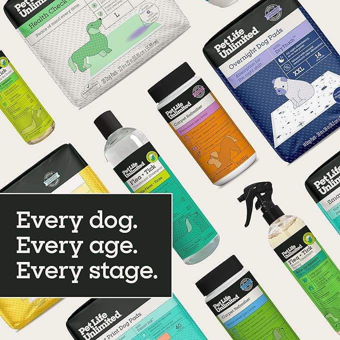 Pet Life Unlimited Natural Flea & Tick 3-Step Kit for Dogs, Plant-Based Prevention and Treatment, Includes Dog Spray, Home Spray & Shampoo, Kill & Repel Fleas, Ticks & Eggs, Soothes Skin