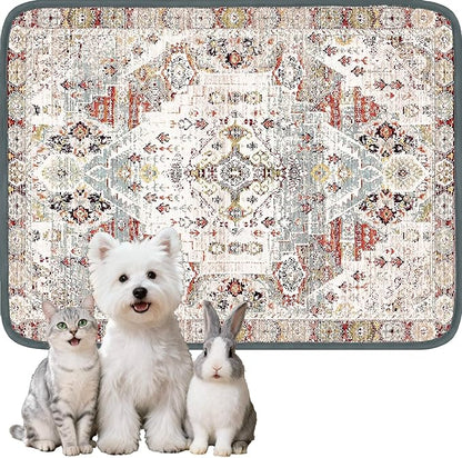 Washable Pee Pads for Dogs, Reusable Puppy Potty Training Pads, Ultra-Absorbent Thick Waterproof Leak-Proof Non-Slip Pads & Mat for Crate, Playpen, Floor, Whelping & Housebreaking , 2 Pack 18"x24"
