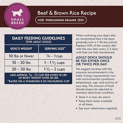 Natural Balance Limited Ingredient Small-Breed Adult Dry Dog Food with Healthy Grains, Beef & Brown Rice, 12 Pound (Pack of 1)