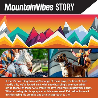 Wolfgang Heavy Duty Dog Leash, Pull-Tested for Walking & Training, MountainVibes Print, Small