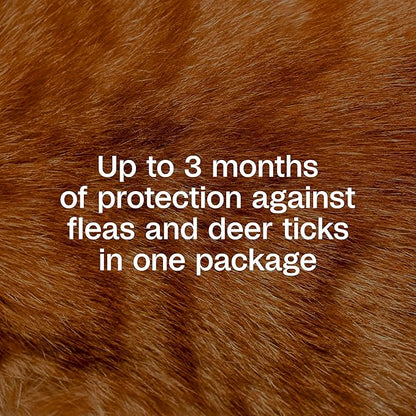 ADAMS Plus Flea and Tick Prevention Spot On for Cats, Kills Fleas & Ticks (Brown Dog/Deer Ticks), Kills and Repels Mosquitoes, Prevents Flea Infestations, 3-Month Supply, 3 Pack