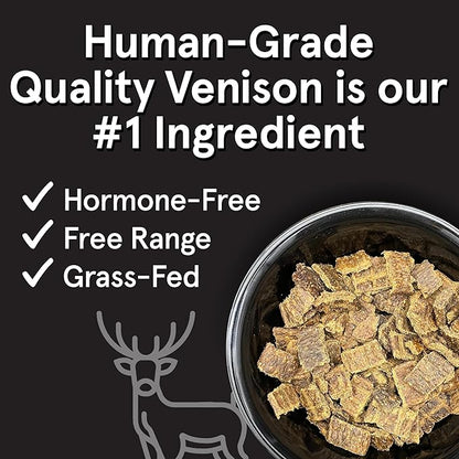 TRMC Real Meat Air Dried Dog Food w/Real Venison - Two 5lb Bags of USA-Crafted Grain-Free Real Meat Dog Food Sourced from Hormone-Free, Free Range, Grass-Fed Venison - All Natural, High Protein