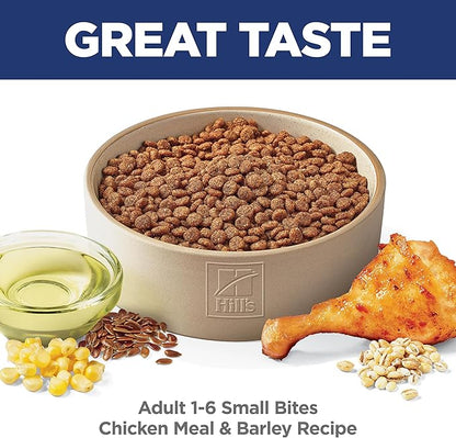 Hill's Science Diet Adult 1-6 Small Bites Dry Dog Food, Chicken & Barley, 35 lb. Bag