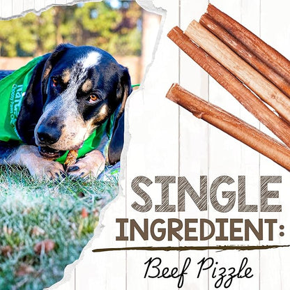 Nature Gnaws Bully Sticks for Dogs 5-6" (8oz) - Mixed Thickness - Long Lasting for Aggressive Chewers and Large Dogs - Natural Beef Dog Chew Bones