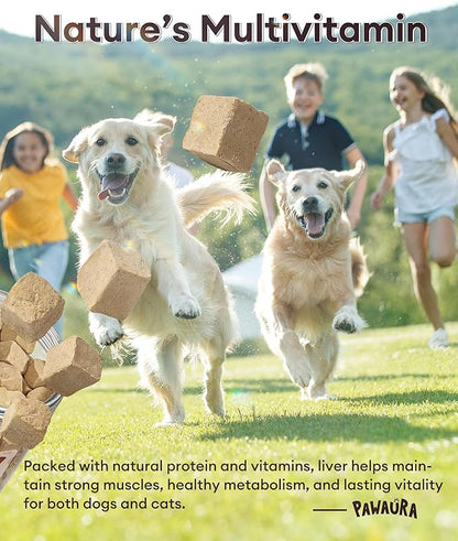 Freeze-Dried Duck Liver Treats for Dogs & Cats, Single Ingredient, High-Protein, Grain-Free, All-Natural Pet Snack, Resealable Tub, Ideal for Training or Meal Topper, 3.53oz