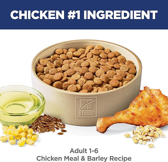 Hill's Science Diet Adult 1-6 Dry Dog Food, Chicken & Barley, 35 lb. Bag