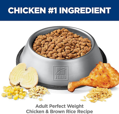 Hill's Science Diet Adult Perfect Weight Dry Dog Food, Chicken & Brown Rice, 4 lb. Bag