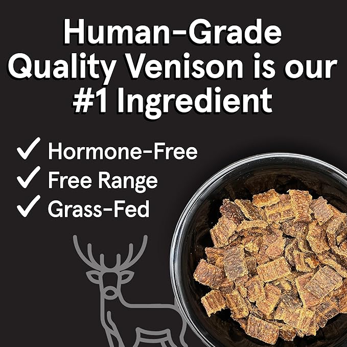 TRMC Real Meat Air Dried Dog Food w/Real Venison - 5lb Bag of USA-Crafted Grain-Free Real Meat Dog Food Sourced from Free-Range, Grass-Fed Venison - All Natural, High Protein