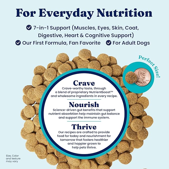Solid Gold, Hund-N-Flocken, Dog Food Dry with Lamb, Rice and Omega 3 Fish Oil for Dogs, Probiotics, 24 LB