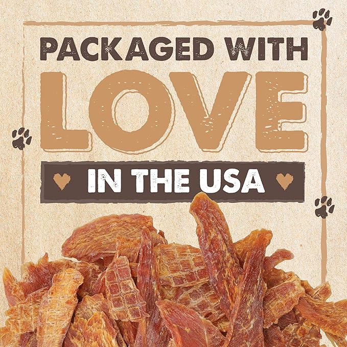 Mighty Paw Naturals Chicken Jerky Dog Treats | Chicken Jerky for Small, Medium and Large Breeds. All Natural Dog Treats. Natural Chews Treat for Large Pets, and Puppies. 14 oz (Pack of 2)