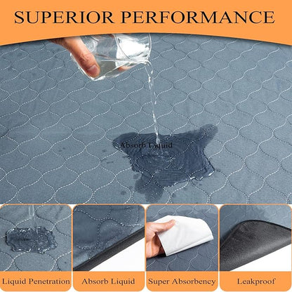 Bunlitent Washable Pee Pads for Dogs, 63'' Diagonal Octagon Puppy Pads, Designed for 24'' Width 8 Panels Dog Playpen, Non-Slip Whelping Pads with Super Absorbent, 2 Pack