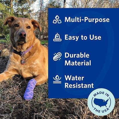 OVIK Health PetFlex Paw Pack – Flexible Self-Adhering Elastic Bandage for Wound Care – First Aid Wrap for Small Animals Like Dogs, Cats, and Other Pets - 2 inch, 36 Rolls
