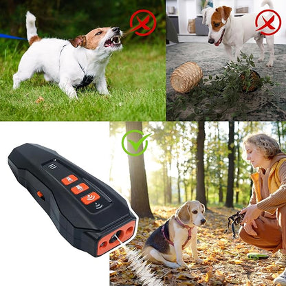 Barks No More Dog Training Device, Ultrasonic Barking Control Whistle Silencer Deterrent Stopper Repeller Aid Safe Pet Guard Anti Unwanted Whining Behavior Outdoor Indoor Silent Remote Clicker Trainer