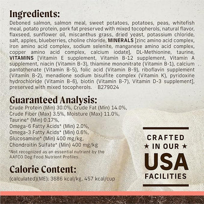 Merrick Premium Grain Free Dry Adult Dog Food, Wholesome And Natural Kibble With Real Salmon And Sweet Potato - 22.0 lb. Bag