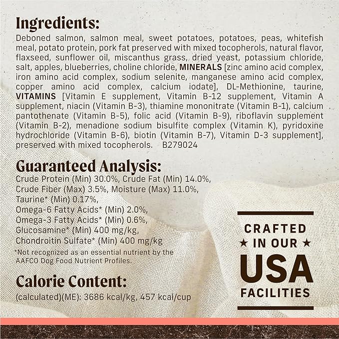 Merrick Premium Grain Free Dry Adult Dog Food, Wholesome And Natural Kibble With Real Salmon And Sweet Potato - 10.0 lb. Bag