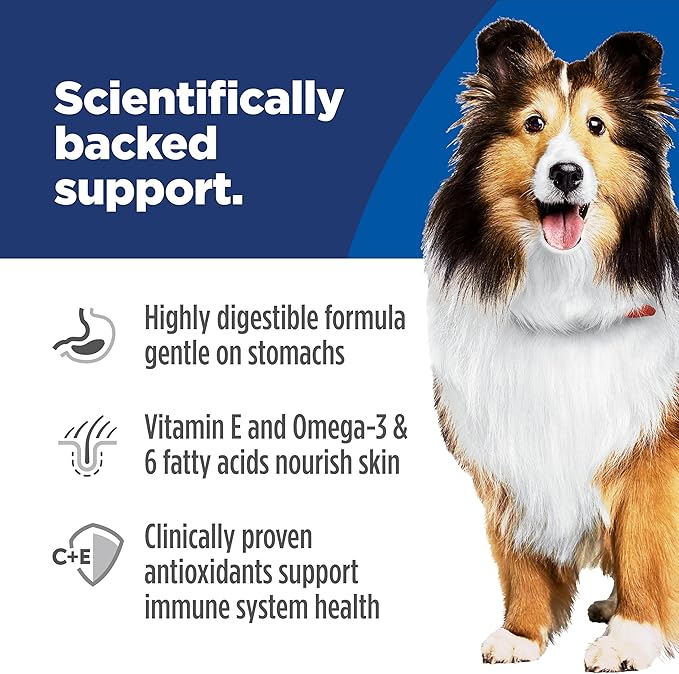 Hill's Science Diet Sensitive Stomach & Skin, Adult 1-6, Stomach & Skin Sensitivity Support, Wet Dog Food, Chicken & Vegetables Loaf, 12.8 oz Can, Case of 12