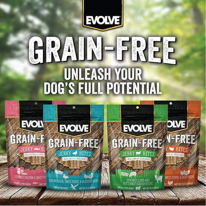Evolve Grain Free Duck, Pea and Blueberry Jerky Bites Dog Treats