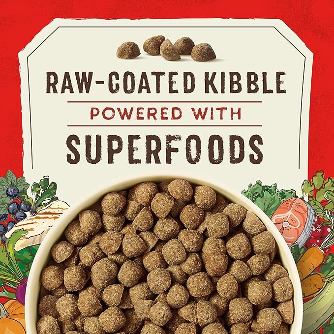 Stella & Chewy's SuperBlends Raw Coated Wholesome Grains Wild-Caught Whitefish & Salmon Recipe with Superfoods, 3.5 lb. Bag