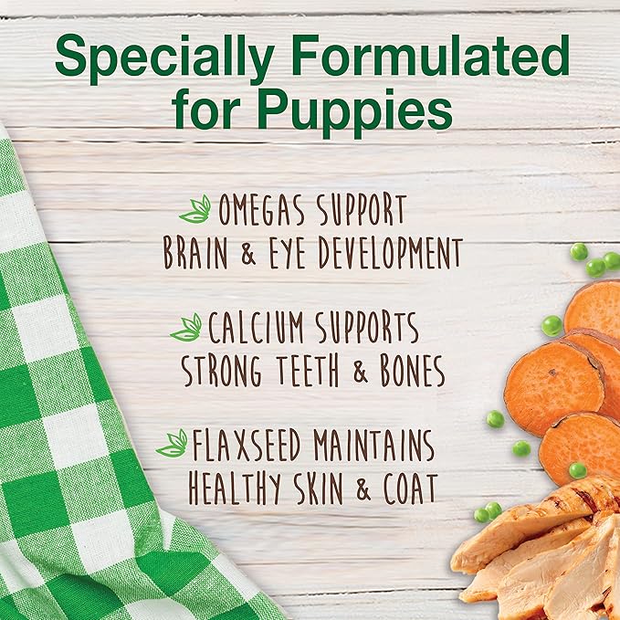 Nylabone Healthy Edibles Natural Puppy Chews Long Lasting Treats for Puppies, Turkey & Sweet Potato Flavor, X-Small/Petite (16 Count)