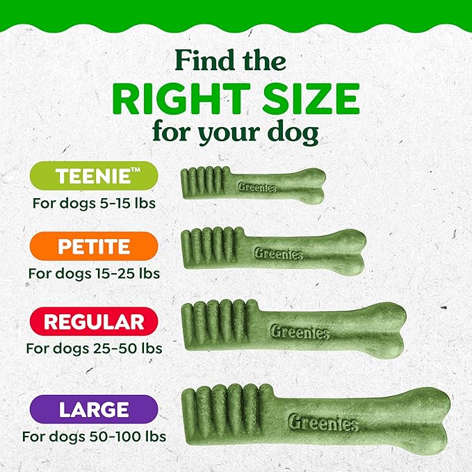 Greenies Dog Treats, Veterinarian-Recommended Natural Dental Dog Treats, Large Size, Variety Pack Flavor, (3) 12 oz. Packs, 24 Count