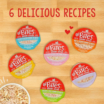 Stella & Chewy's Lil Bites Savory Stews for Small Breeds Chicken Dinner in Broth,2.7 oz. Cups,(Pack of 24)