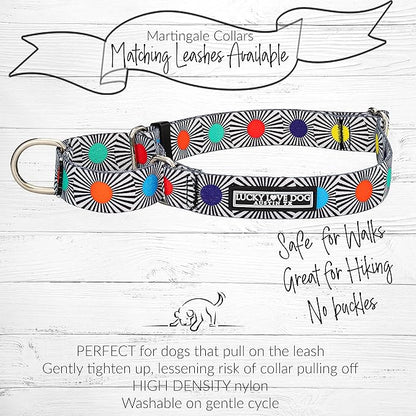 Lucky Love Dog, Adjustable Fun Style Martingale Collar for Dogs, Comfy & Bright Color, Premium No Slip Dog Collar - (Small, SOCO Mart)