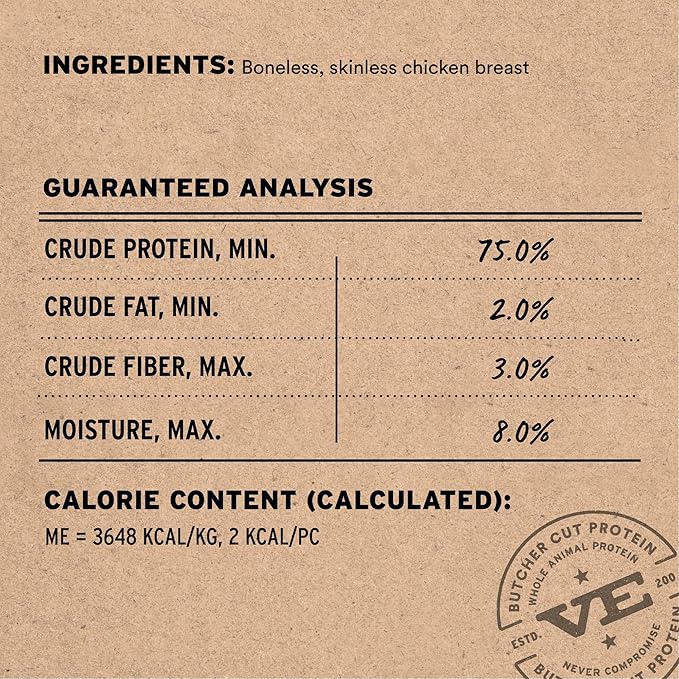 Vital Essentials Freeze Dried Dog Treats | Chicken Breast, Single Ingredient | Premium Quality | Grain Free Training Treats for Dogs, 10 oz Bag