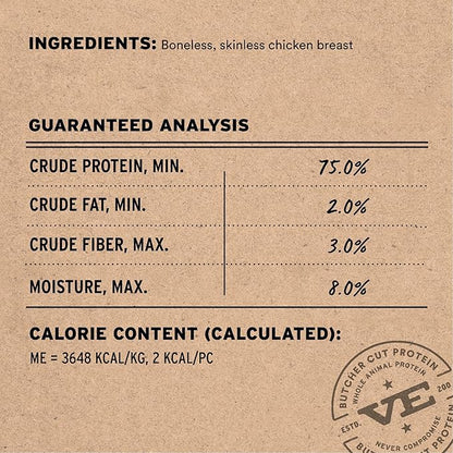 Vital Essentials Freeze Dried Dog Treats | Chicken Breast, Single Ingredient | Premium Quality | Grain Free Training Treats for Dogs, 3.75 oz Bag