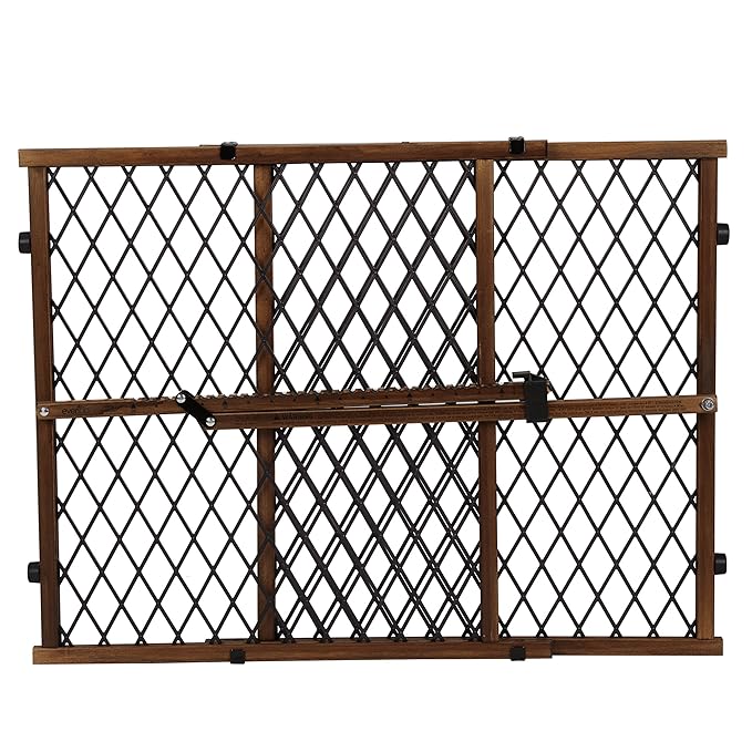 Position & Lock Adjustable Wood Baby Gate (Farmhouse Collection)