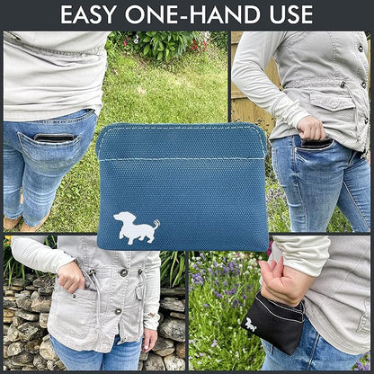 Pocket Sized Dog Treat Pouch - Treat Pouches for Pet Training - Dog Treat Pouch with Magnetic Closure - Dog Walking Treat Bag for Dog Training - Turquoise