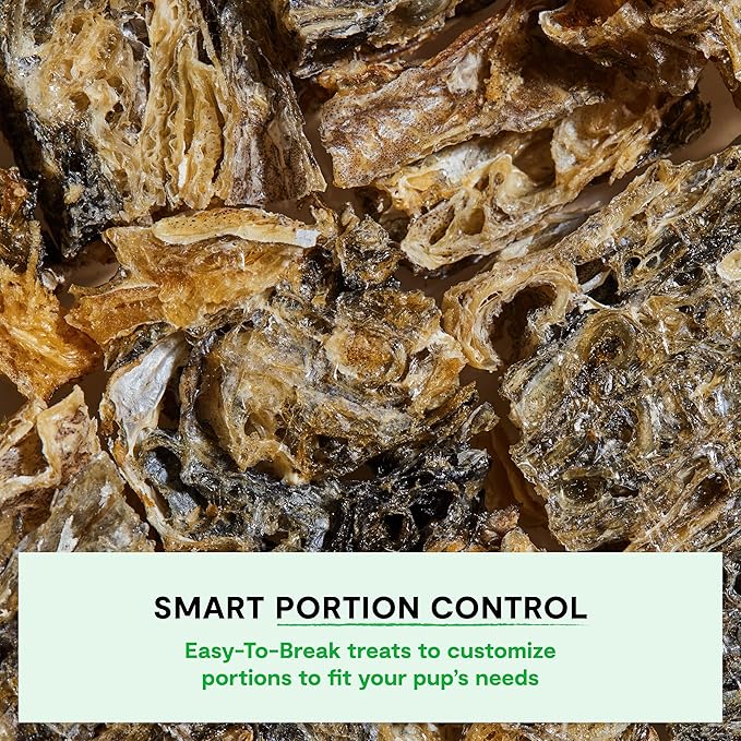 Open Farm, Dehydrated Dog Treats, High Protein & Low Carbohydrate Cod Skins, Crunchy Texture, Single Ingredient Wild-Caught Cod Skins Recipe, 2.25oz Pouch