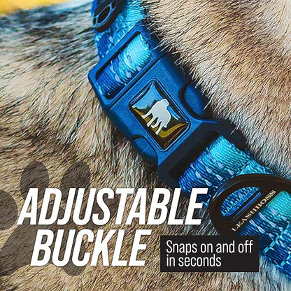 Leashboss Martingale Collar for Dogs | Reflective Nylon Dog Collar for Large Dogs, Medium and Small Dogs | No Pull Pet Training Collar Small | Quick Release Buckle, Adjustable Pet Collar
