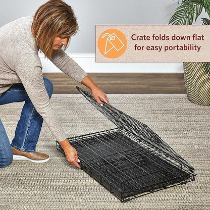 MidWest Homes for Pets 30-Inch LifeStages Crate for Medium Breeds, 21-40 lbs, Double Door Folding Dog Crate with Divider Panel, Leak-Proof Tray & Secure Latch, Heavy-Duty & Easy to Assemble